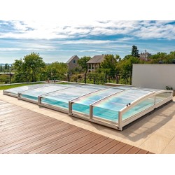 Abri de Piscine Linea bas Abrilios télescopique pour piscine 600x400