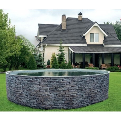 Azuro Stone Design Round Swimming Pool 3,66x1.2m