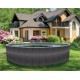 Schwimmbad Azuro Round Graphite-weiß 360x120