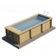 Piscine Bois Urbaine Connecté Couverture Chauffage Filtration Coffre 600x250xH133 BWT