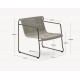 Fauteuil de jardin Rina en acier vert et corde grise VeryForma